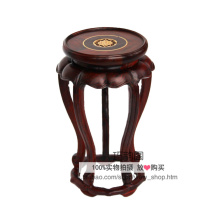 Solid Wood desktop small flower stand bonsai multi-meat shelf mahogany round wood carved ornaments base teapot Jade wenplay
