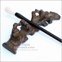 Mahogany with the shape of the hollow carved four treasures of the study brush set penholder bi ge Wood mao bi jia bi shan Bijia Mountain
