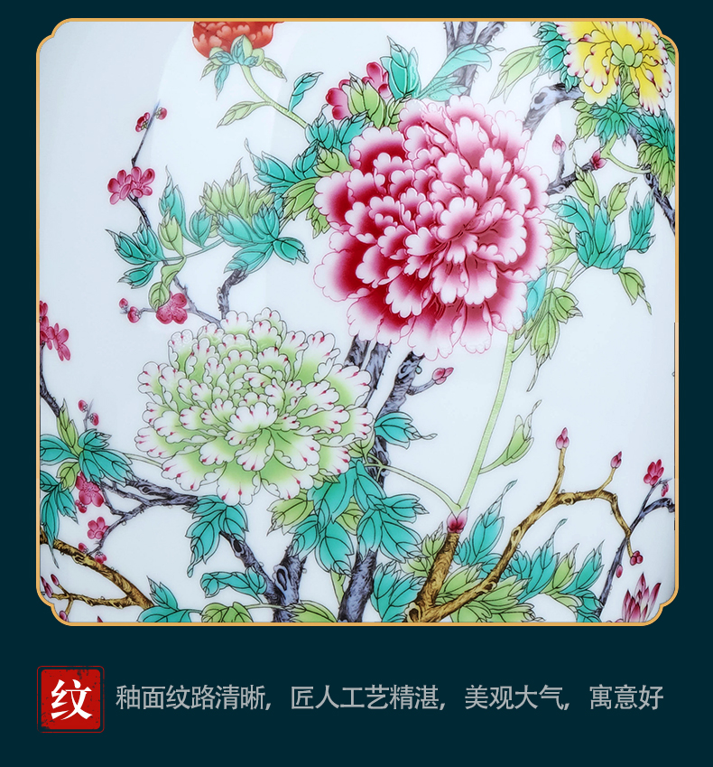 Archaize of jingdezhen ceramics enamel color restoring ancient ways Chinese vase household furnishing articles flower arrangement sitting room adornment rich ancient frame