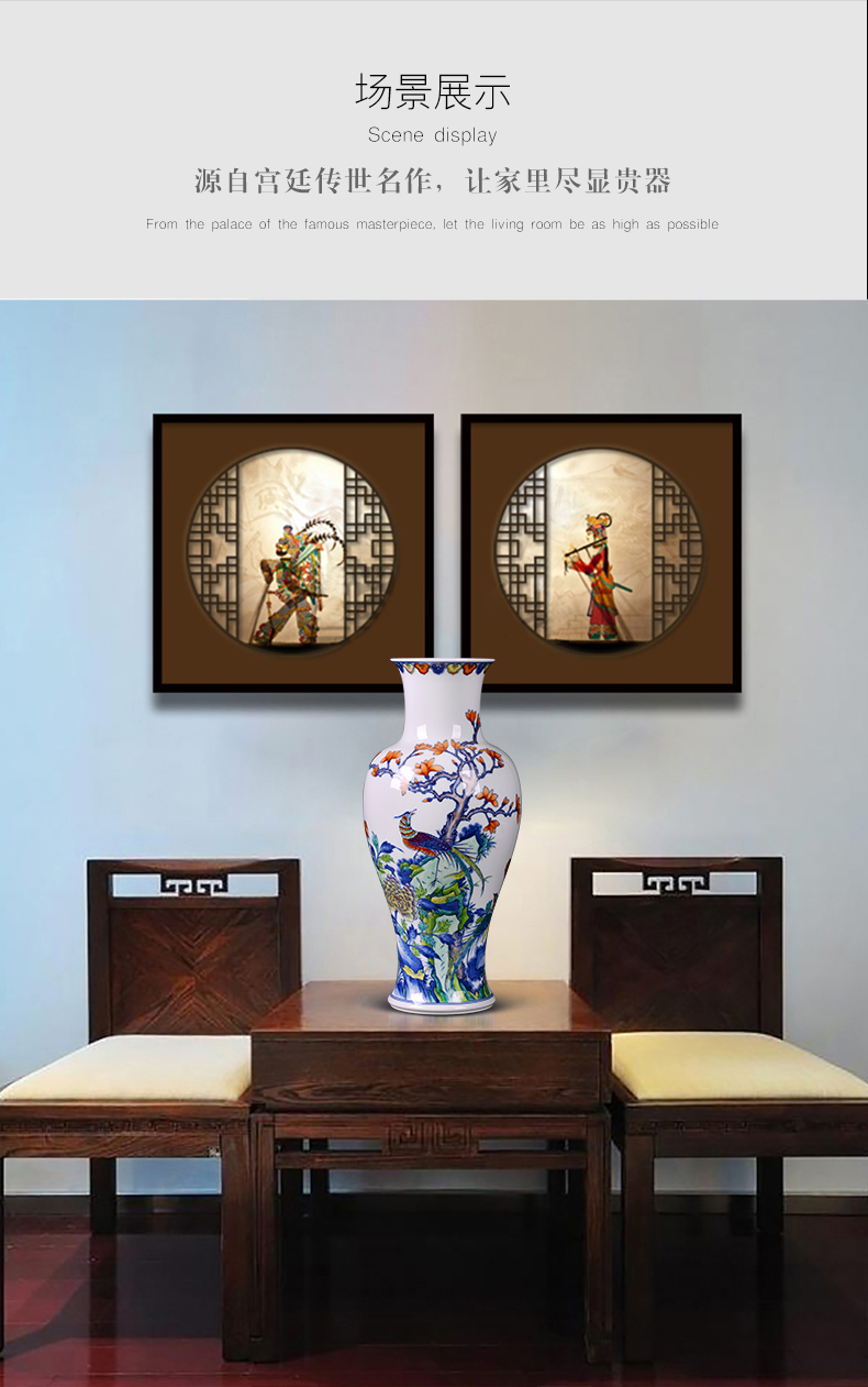 Jingdezhen ceramic vase famous blue and white color bucket hand - made the icing on the cake goddess of mercy bottle sitting room porch place a gift