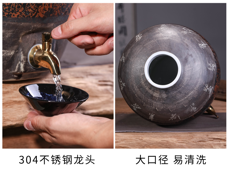 Jingdezhen ceramic jar jar of mercifully it hidden seal wine bottle up 10 jins 30 jins 50 pounds with leader