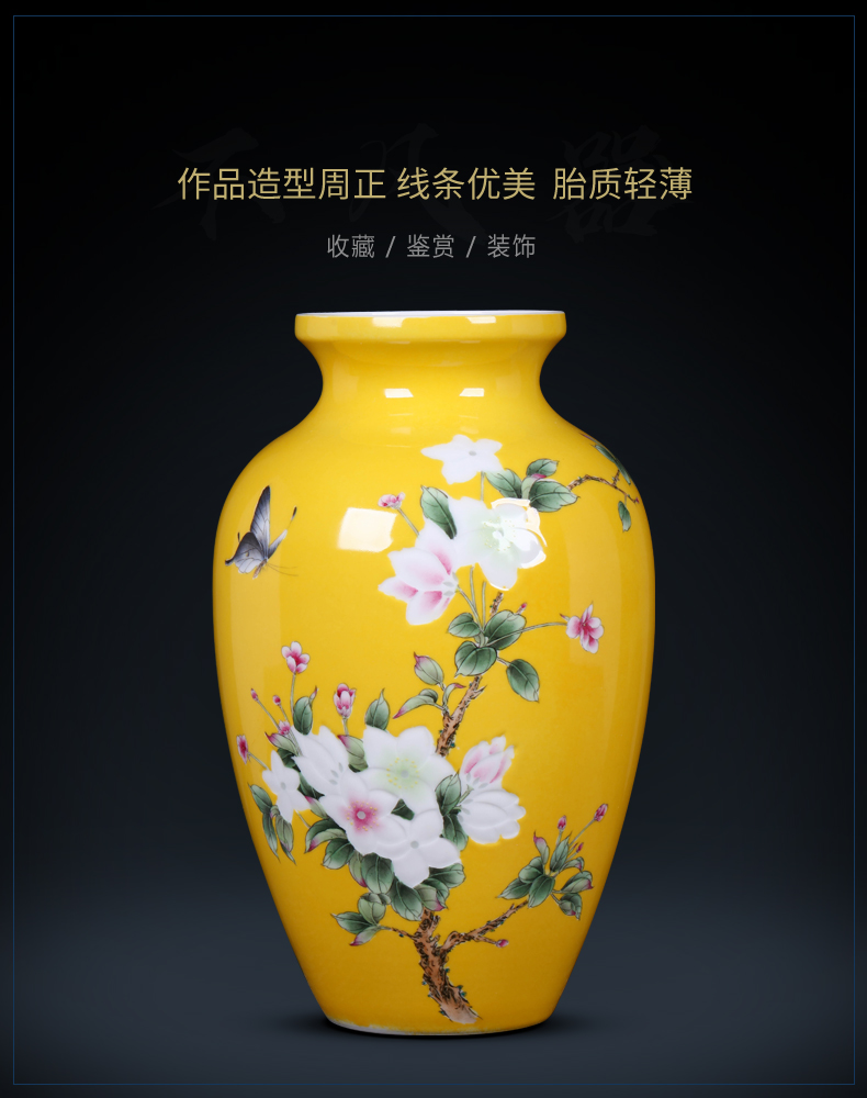 Jingdezhen ceramics vase flower arranging furnishing articles creative home sitting room TV cabinet decoration wedding gift