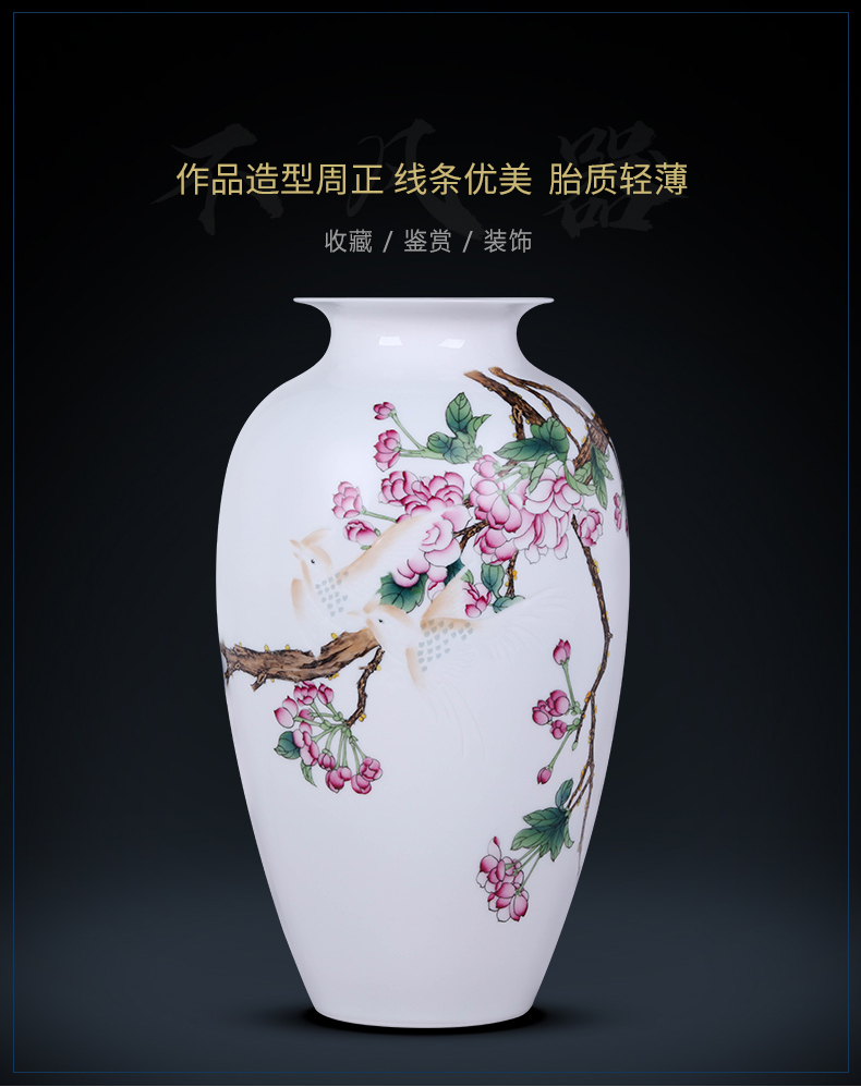 Jingdezhen ceramic hand - made thin foetus vase knife clay rich ancient frame decorate sitting room flower arranging study office furnishing articles