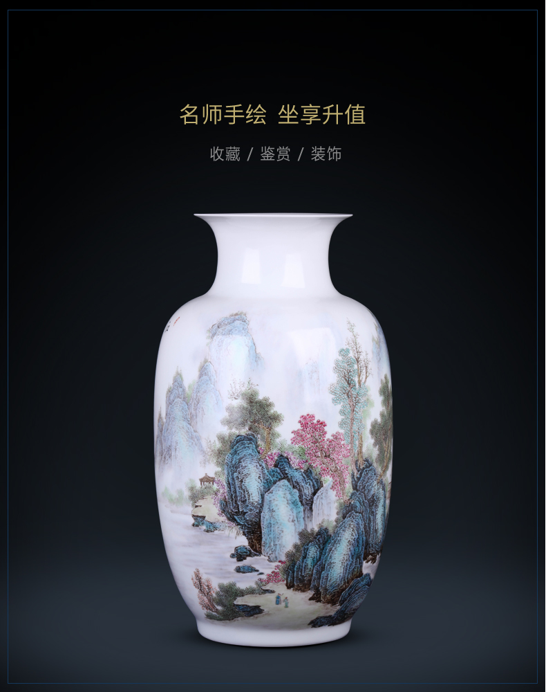 The Master of jingdezhen ceramics vase hand - made Chinese flower arranging sitting room adornment rich ancient frame study office furnishing articles