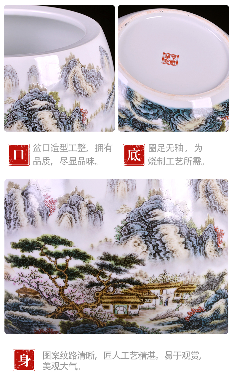 Jingdezhen ceramics plutus cornucopia home sitting room adornment porch feng shui handicraft furnishing articles jubao cylinder