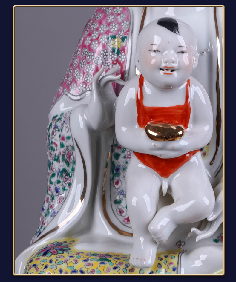 Jingdezhen ceramics craft its porcelain goddess of mercy protect peaceful Chinese style household, sitting room porch handicraft furnishing articles