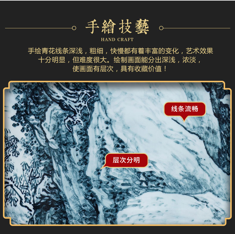 Jingdezhen ceramics hand - made extra large sitting room of large vase hotel opening gifts of large diameter furnishing articles