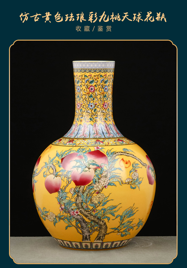 Jingdezhen ceramics, vases, flower arrangement of Chinese style restoring ancient ways of TV ark, wine furnishing articles office desktop decoration