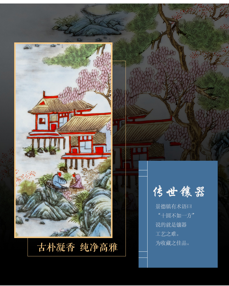 Jingdezhen ceramics powder enamel inlay is office desktop furnishing articles of Chinese style adornment household study painting and calligraphy brush pot