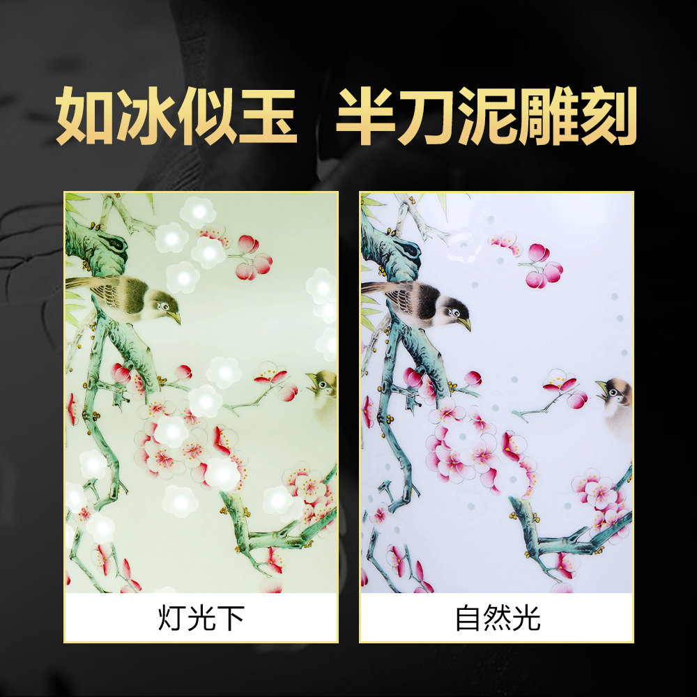 Jingdezhen ceramic hand - made thin foetus vase knife clay rich ancient frame decorate sitting room flower arranging study office furnishing articles