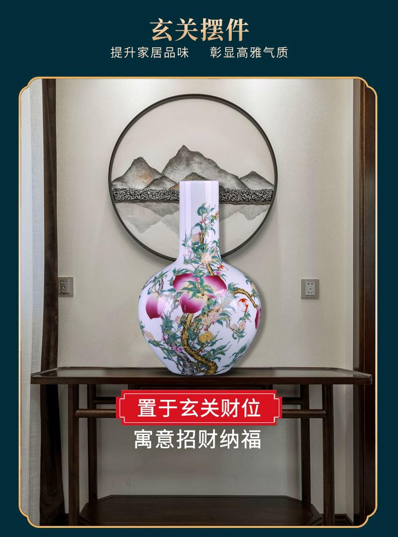 Jingdezhen ceramics, vases, flower arranging famille rose porcelain furnishing articles sitting room of Chinese style household table decorations TV ark