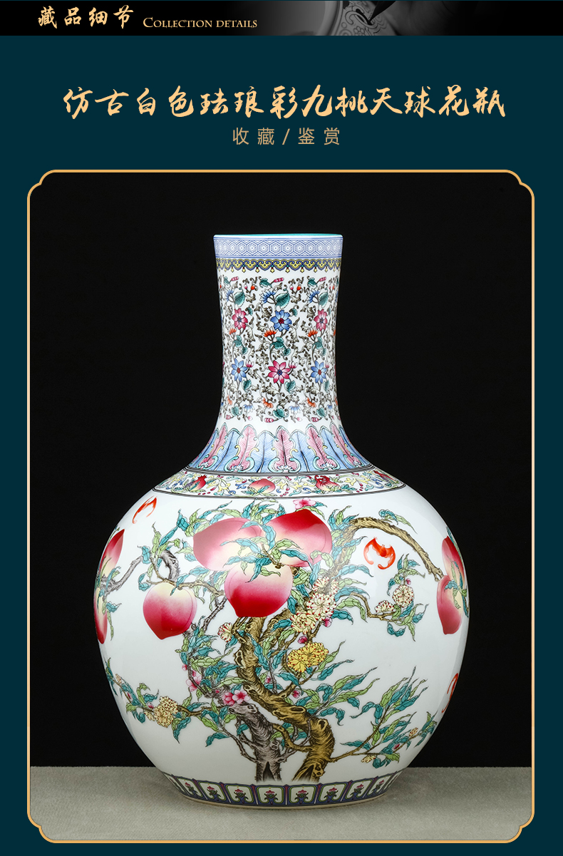 Jingdezhen ceramics, vases, flower arrangement of Chinese style restoring ancient ways of TV ark, wine furnishing articles office desktop decoration