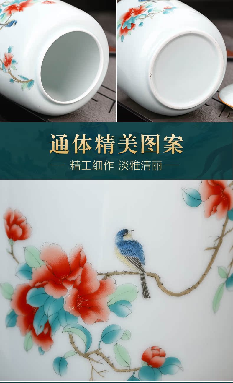 Jingdezhen ceramic tea pot small household seal tea urn the receive a case of pu 'er tea snacks storage jar