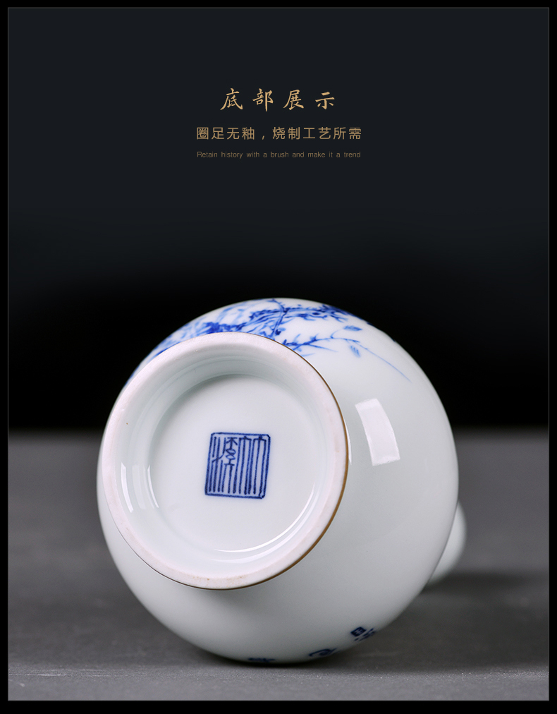 Jingdezhen ceramics vase famous garlic hand - made the sitting room of Chinese style household flower adornment TV ark, furnishing articles