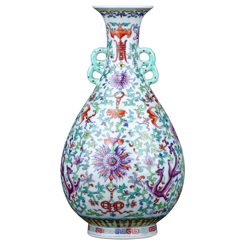 Blue and white porcelain of jingdezhen ceramics okho spring Chinese porcelain vase decoration flower arranging the sitting room TV ark, furnishing articles
