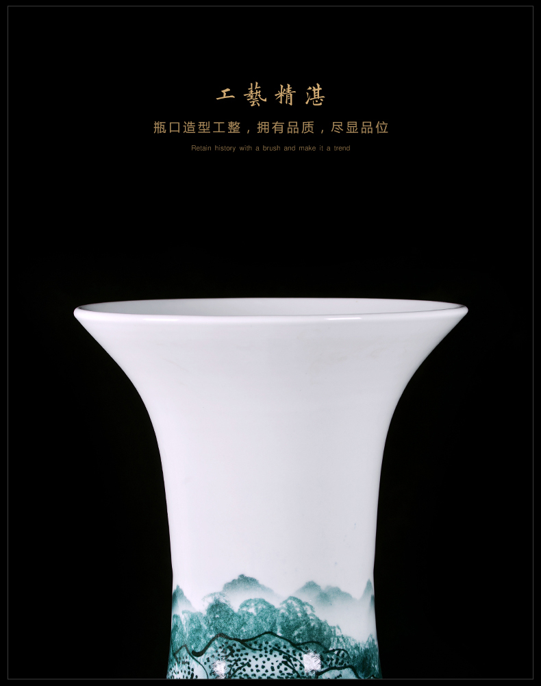 Jingdezhen ceramics hand - made a smooth landing big vase to heavy sitting room adornment is placed large hotel