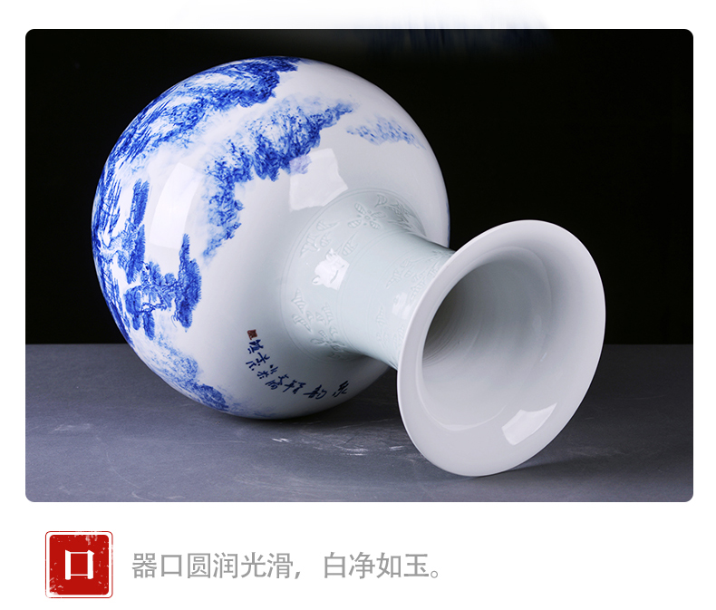 Jingdezhen ceramics vase hand - made Chinese style household flower arrangement sitting room adornment design porch place TV ark