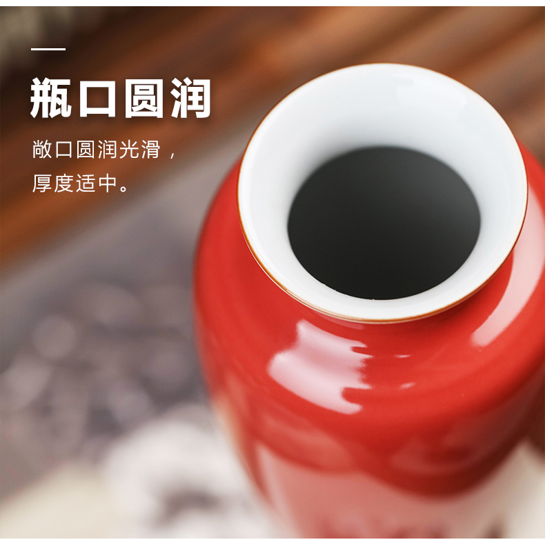 Jingdezhen ceramic furnishing articles dried flower vases, flower arrangement sitting room, the new Chinese style is contracted creative home desktop decoration