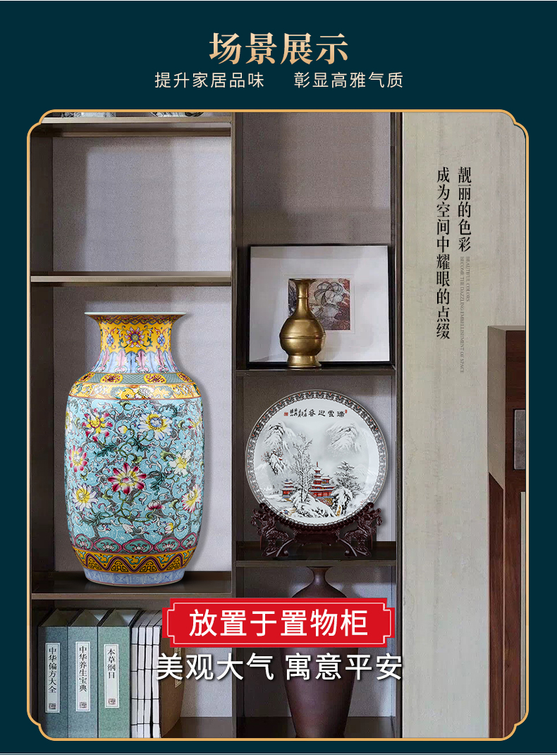 Jingdezhen ceramic vases, flower arrangement of Chinese style restoring ancient ways the desktop furnishing articles office sitting room adornment bedroom TV ark