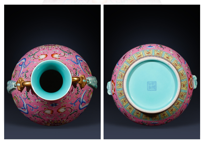 Weekly update 17 solitary their weight.this auction collection period of imitation the qing qianlong jack ceramic vases, furnishing articles