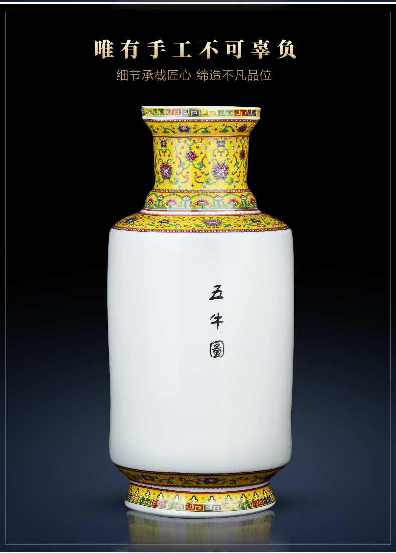 Jingdezhen ceramics powder enamel vase flower arranging place to live in the sitting room porch TV ark, decoration craft gift