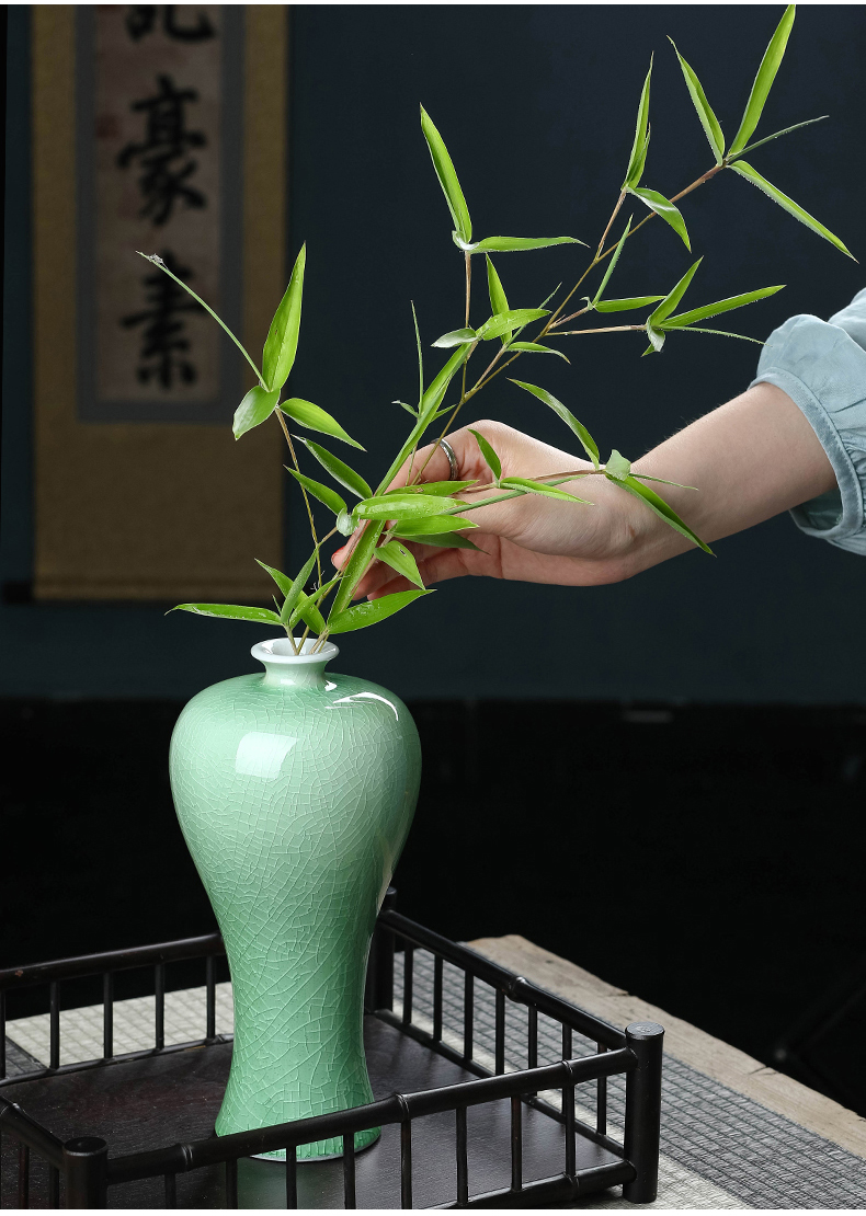 Jingdezhen ceramic floret bottle furnishing articles living room flower arranging machine dry flower of new Chinese style household contracted desktop decoration