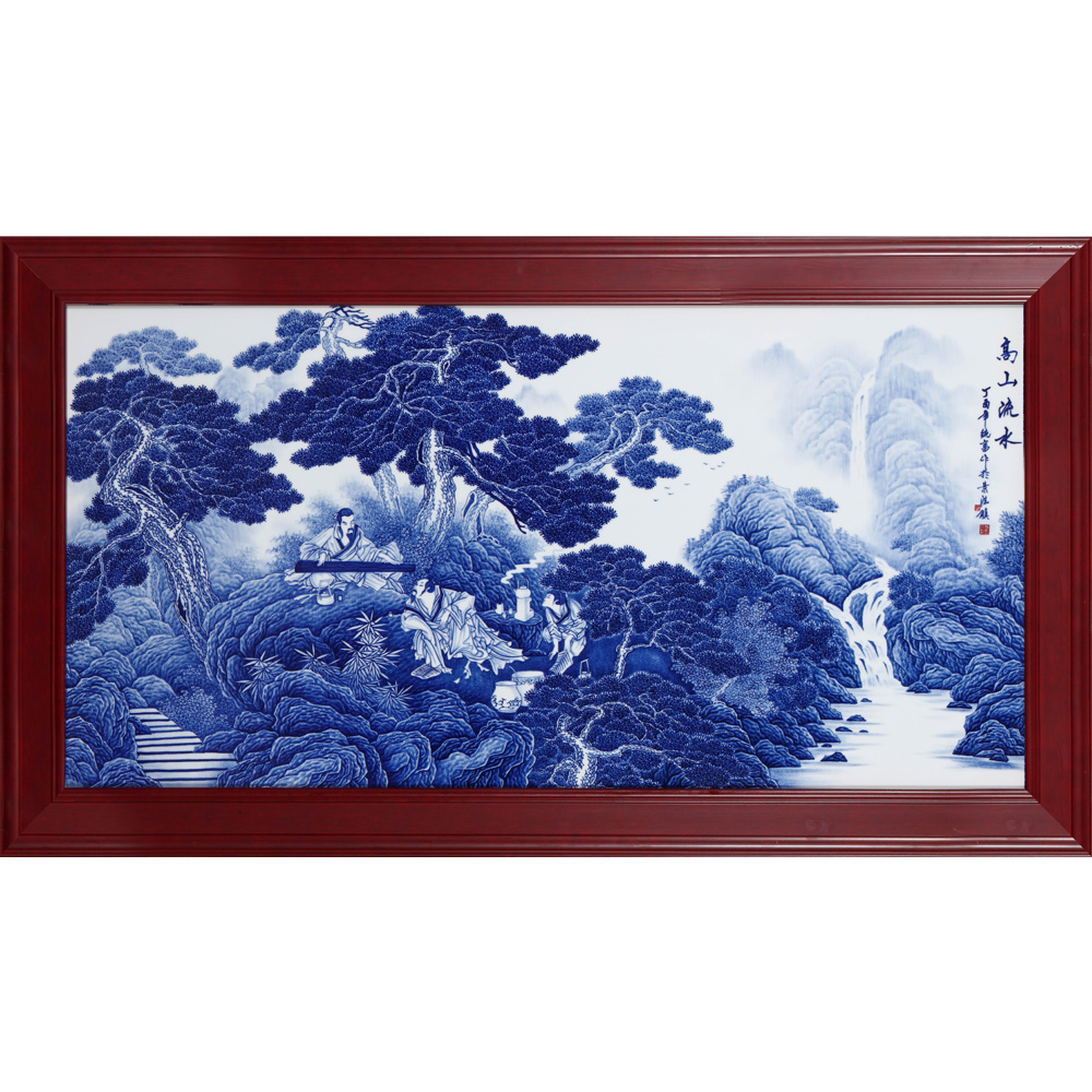 Jingdezhen ceramics hand - made wall of setting of new Chinese style household decoration painting landscape painting the sitting room porch hang a picture murals