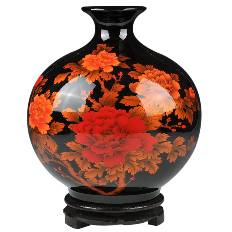 Jingdezhen ceramics flower arranging furnishing articles of modern Chinese vase decoration of home sitting room porch decoration wine