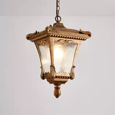 European-style outdoor waterproof chandelier Outdoor villa garden light Retro balcony aisle corridor light Gazebo porch chandelier
