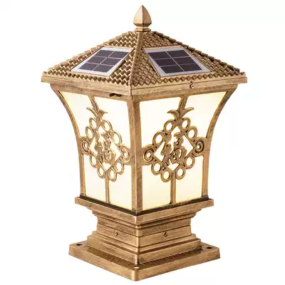 Solar pillar light Garden villa door light Outdoor waterproof courtyard wall light Door post outdoor fence light