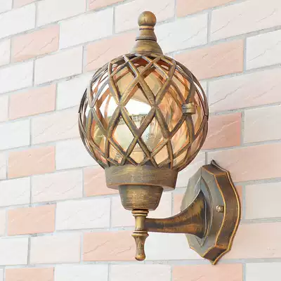 Outdoor wall lamp European-style led waterproof wall lamp Retro American stair corridor aisle Outdoor balcony exterior wall wall lamp