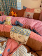 Year of the Horse Pure Cotton Four-Piece Bedding Set, All-Cotton Bed Sheet, Duvet Cover, Fitted Sheet, Red Children's Student Dormitory Three-Piece Duvet Cover Set