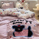 Cartoon Style Bedding Four-Piece Set Washed Cotton 2026 New Style Bed Sheet Duvet Cover Student Dormitory Three-Piece Set