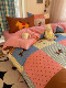 Year of the Horse Pure Cotton Four-Piece Bedding Set, All-Cotton Bed Sheet, Duvet Cover, Fitted Sheet, Red Children's Student Dormitory Three-Piece Duvet Cover Set