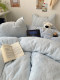 Class a Bed Milk Velvet Four-Piece Set Coral Bed Sheet Fleece Duvet Cover Winter Plush Flannel Dormitory Three-Piece Set 4