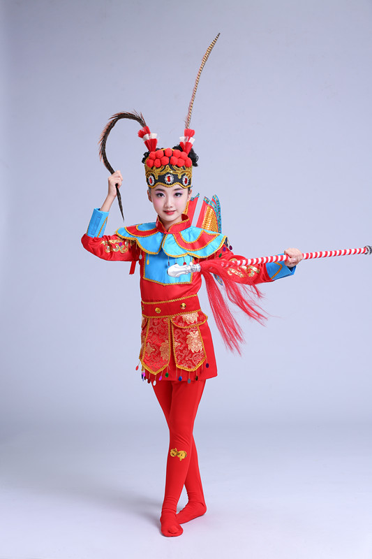 Trang phục Qiaohua Dan cho trẻ em Trang phục opera Bắc Kinh có trang phục khiêu vũ Quần áo biểu diễn kịch cho trẻ em Xiaohuadan trang phục động vật cho trẻ em