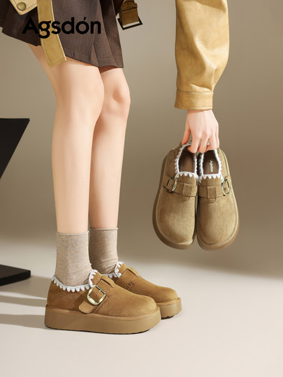 Augushiden thick-soled Birkenstock shoes for women 2026 new spring super hot all-inclusive single shoes one-step giant good-looking shoes