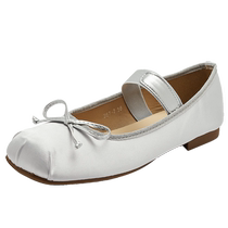 Augu Shiden single shoes womens 2024 summer new one-leg flat Mary Jane shoes soft sole shallow mouth ballet shoes