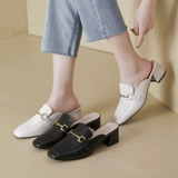 Тапочки, обувь, летние слайдеры, сандалии на платформе, 2024 года, из натуральной кожи