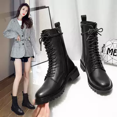 Martin boots female 2021 new spring and autumn single boots British wind Net red women shoes thin short boots Joker Hong Kong flavor women boots