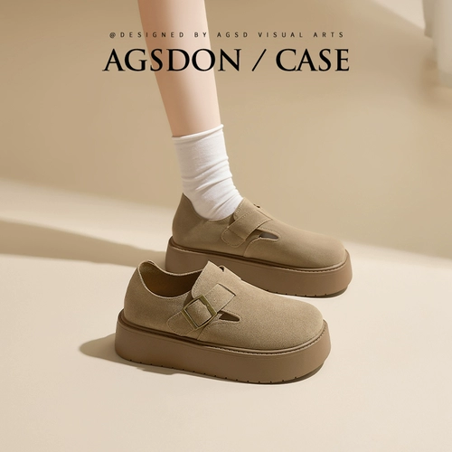 Женские туфли Birkenstock Augushiden на толстой подошве, новинка лета 2025 года, весенне-осенние удлиняющие туфли Birkenstock, повседневная обувь с полным носком