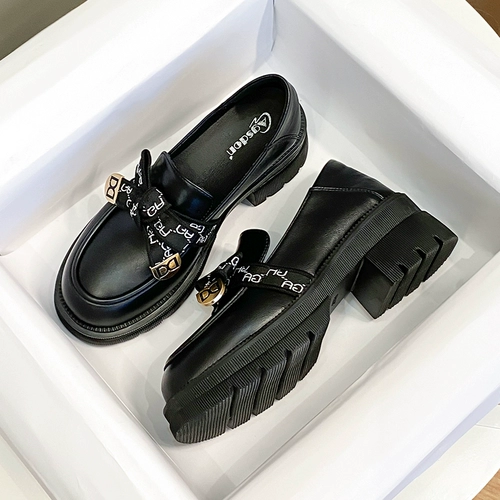 Лоферы на платформе, обувь, универсальные туфли в английском стиле для кожаной обуви, 2023, тренд сезона, мягкая подошва