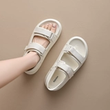 Сандалии, летняя комфортная обувь на платформе, спортивные пляжные слайдеры на липучке, тапочки