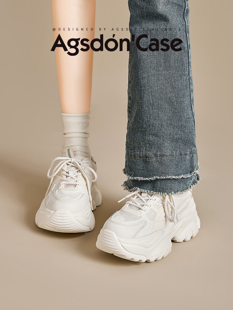 Platform Dad Shoes for Women 2026 New Spring Style Height-Increasing Sports White Versatile Casual Shoes Super Popular