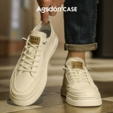 Мужская летняя белая обувь, спортивные туфли для кожаной обуви, кроссовки для отдыха, мягкая подошва