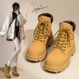 Martens, ботинки на платформе, короткие сапоги, из натуральной кожи, коллекция 2023, осенние