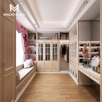 Marge overall wardrobe custom simple European open cloakroom bedroom combination multifunctional window cabinet custom