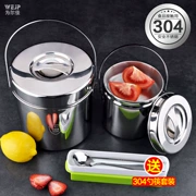 Nồi inox 304 hộ gia đình xô hộp cơm trưa hộp cơm ba lớp dung tích lớn sinh viên nồi súp - Hộp cơm điện sưởi ấm