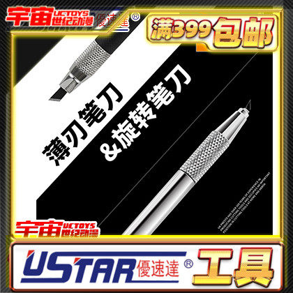 UNITA UA-91905 Leaf Red YH-70016 Rotating Thin Blade Pen Knife Covers The curved cutting spout