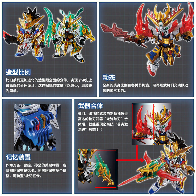 Spot Bandai Gundam hội Model SD Gundam Three Kingdoms Chuangjie Sun Jian Hetero - Gundam / Mech Model / Robot / Transformers 	mô hình gundam kamiki